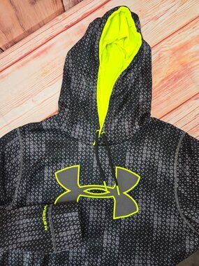 Under Armour Mens Loose Fit Black Digi-Camo Hoodie Large